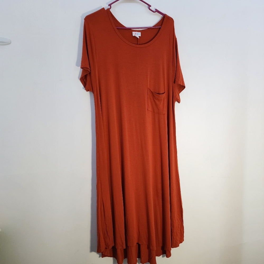 Rust Orange Maxi Dress Lularoe 2XL